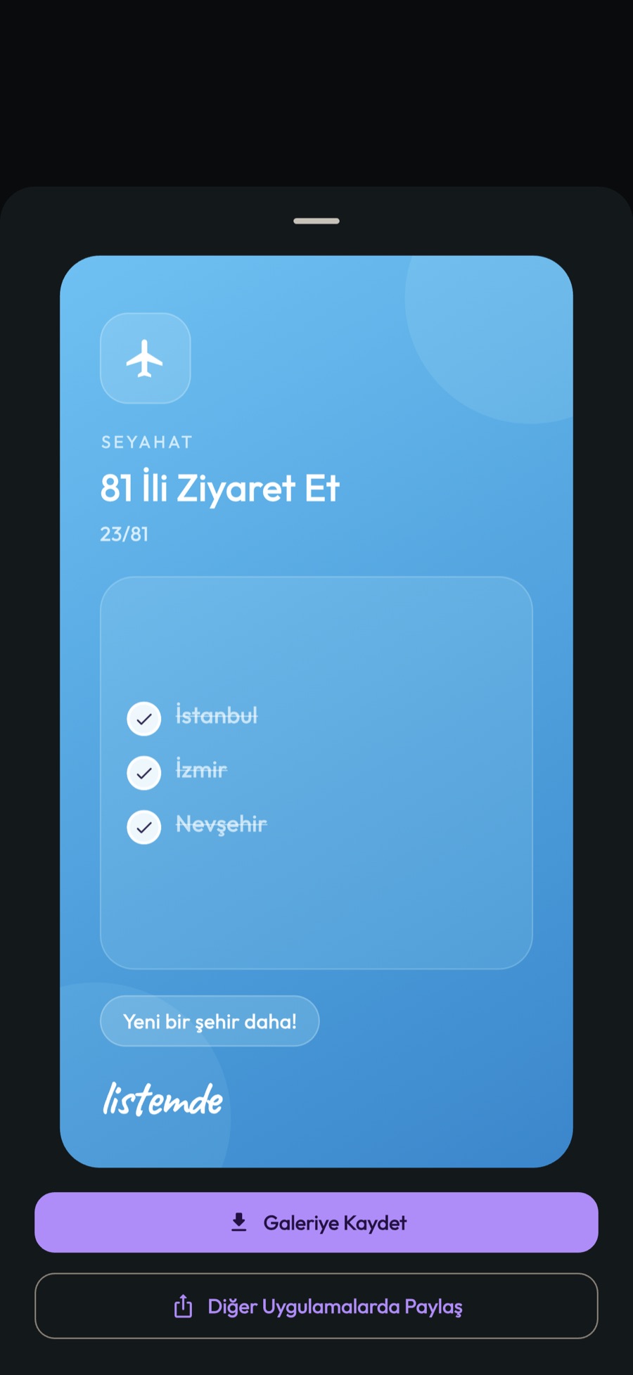 Hikâye paylaşım kartı